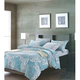 Linge de lit en satin de coton, 100% coton – Dels bleu