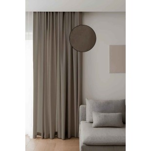 Rideau occultant à galon fronceur Beige