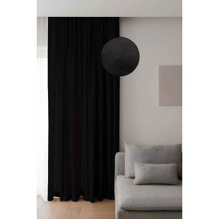 Rideau occultant à galon fronceur Noir