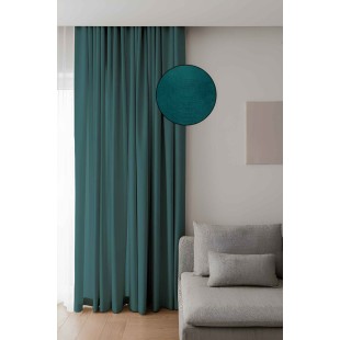 Rideau occultant à galon fronceur Turquoise
