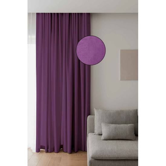 Rideau occultant à galon fronceur Violet